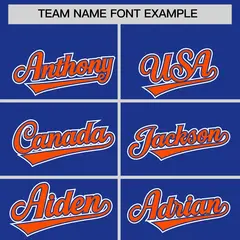 Royal Orange Raglan Sleeves Contrast Baseball Jersey 3