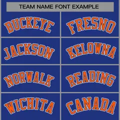 Royal Orange-Royal Raglan Sleeves Varsity Full-Snap Letterman Jacket 5