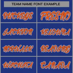 Royal Orange-Royal Raglan Sleeves Varsity Full-Snap Letterman Jacket 5