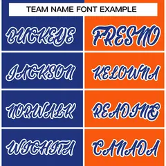 Royal Orange-Royal Two Tone Split Varsity Letterman Jacket 5