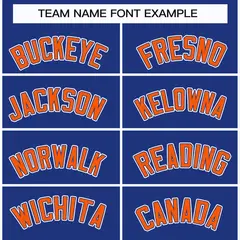 Royal Orange Royal-White Classic Style Hockey Jersey 3