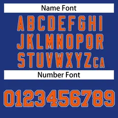 Royal Orange Royal-White Classic Style Hockey Jersey 4