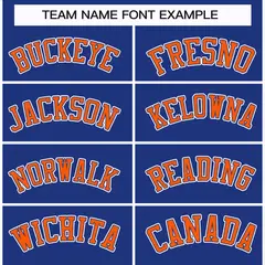 Royal Orange Royal-White Classic Style Hockey Jersey 3