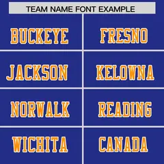 Royal Orange Shoulder Cut Two-Tone Flag Football Jersey 3