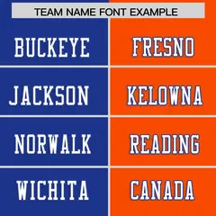 Royal Orange Split Two Tone Authentic Football Jersey 3
