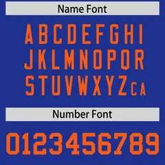 Royal Orange Square Neckline Football Jersey 4