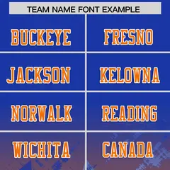 Royal Orange Star Gradient Flag Football Jersey 3