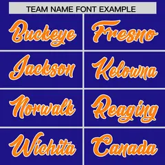 Royal Orange Star Pattern Raglan Sleeves Football Jersey 3