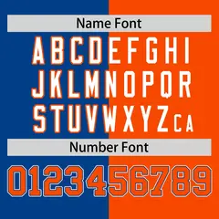 Royal Orange Striped Two Tone Authentic Baseball Jersey 4