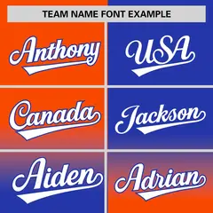Royal Orange Symmetrical Gradient Authentic Baseball Jersey 3