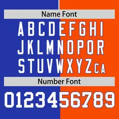 Royal Orange Symmetrical Gradient Authentic Baseball Jersey 4