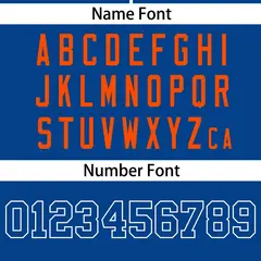 Royal Orange Thick Stripe Authentic Baseball Jersey 4