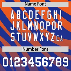 Royal Orange Tiger Stripe Gradient Baseball Jersey 4