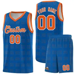 Royal Orange Trailblazer Dot Pattern Basketball Jersey