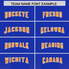 Royal Orange Vertical Gradient Stripe Team Football Jersey 3