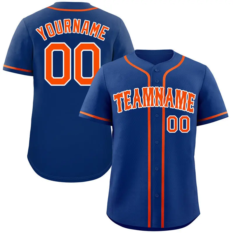 Royal Orange White Bull Classic Authentic Baseball Jersey