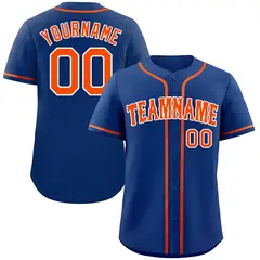 Royal Orange White Bull Classic Authentic Baseball Jersey 1