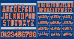 Royal Orange White Bull Classic Authentic Baseball Jersey 3
