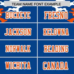 Royal Orange-White Camo Authentic Football Jersey 3