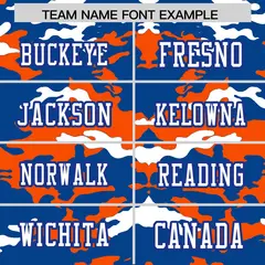 Royal Orange-White Camo Authentic Football Jersey 3