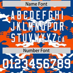 Royal Orange-White Camo Authentic Football Jersey 4