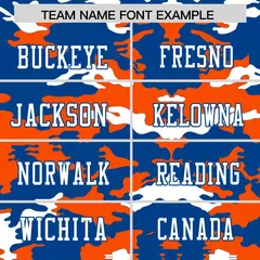 Royal Orange-White Camo Authentic Football Jersey 3