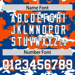 Royal Orange-White Camo Authentic Football Jersey 4