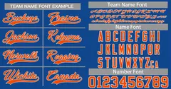 Royal Orange-White Classic Authentic Baseball Jersey 3