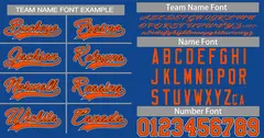Royal Orange-White Classic Authentic Baseball Jersey 3