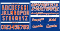 Royal Orange-White Classic Authentic Baseball Jersey 3