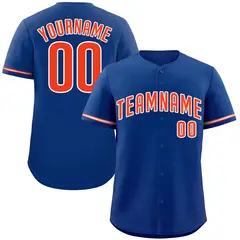 Royal Orange-White Classic Authentic Baseball Jersey 1