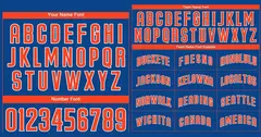 Royal Orange-White Classic Authentic Baseball Jersey 3