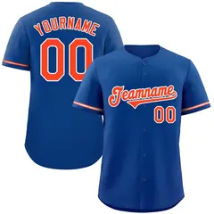 Royal Orange-White Classic Authentic Baseball Jersey 1