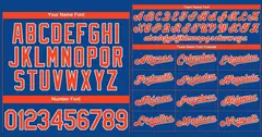 Royal Orange-White Classic Authentic Baseball Jersey 3