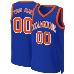Royal Orange-White Classic Basketball Jersey