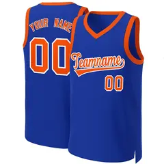 Royal Orange-White Classic Basketball Jersey