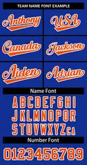 Royal Orange-White Classic Basketball Jersey 3