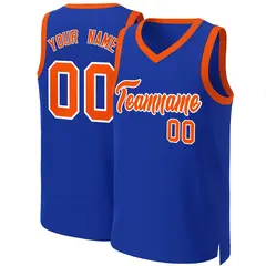 Royal Orange-White Classic Basketball Jersey