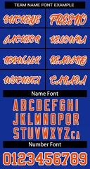 Royal Orange-White Classic Basketball Jersey 3