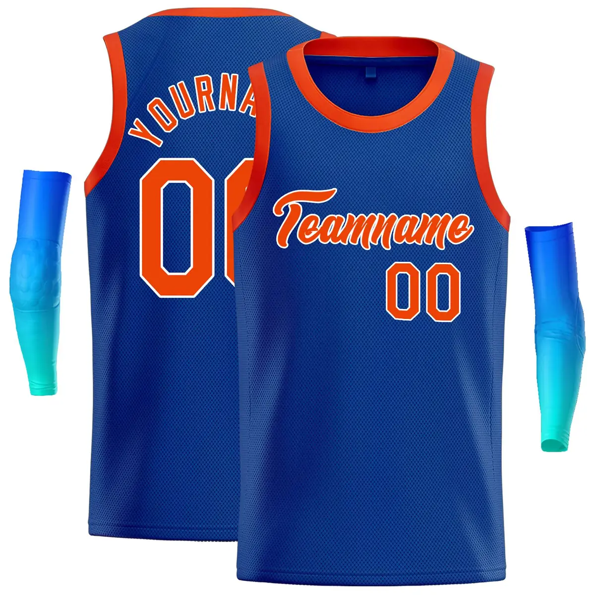 Royal Orange-White Classic Basketball Jersey