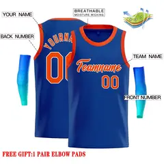 Royal Orange-White Classic Basketball Jersey 2