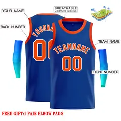 Royal Orange-White Classic Basketball Jersey 2