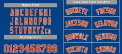 Royal Orange-White Classic Curved Sets Basketball Jersey 4