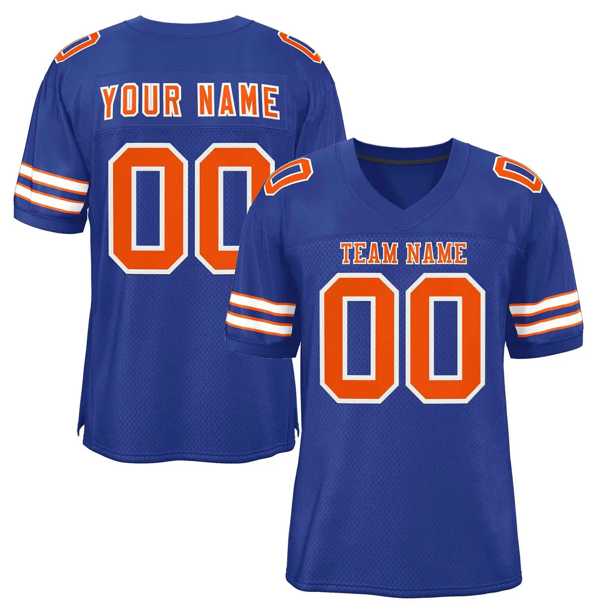 Royal Orange-White Classic Style Authentic Football Jersey