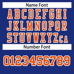 Royal Orange-White Classic Style Authentic Football Jersey 4