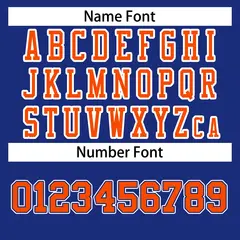 Royal Orange-White Classic Style Authentic Football Jersey 4