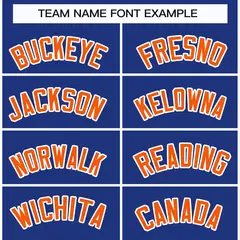 Royal Orange-White Classic Style Hockey Jersey 3
