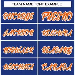 Royal Orange-White Classic Style Hockey Jersey 3