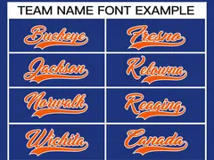 Royal Orange-White Classic Style Hockey Jersey 3