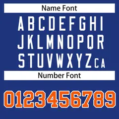 Royal Orange-White Classic Style Hockey Jersey 4